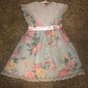 Vintage girls size 6 floral dress